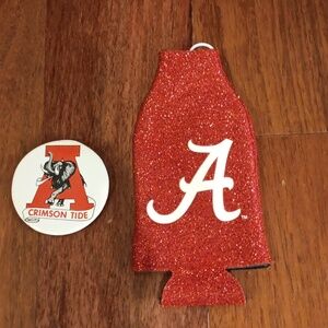Crimson Tide Glitter Bottle Holder And Pin